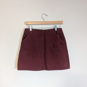 Anthropologie X Sadie & Sage Rust Colored Denim Skirt